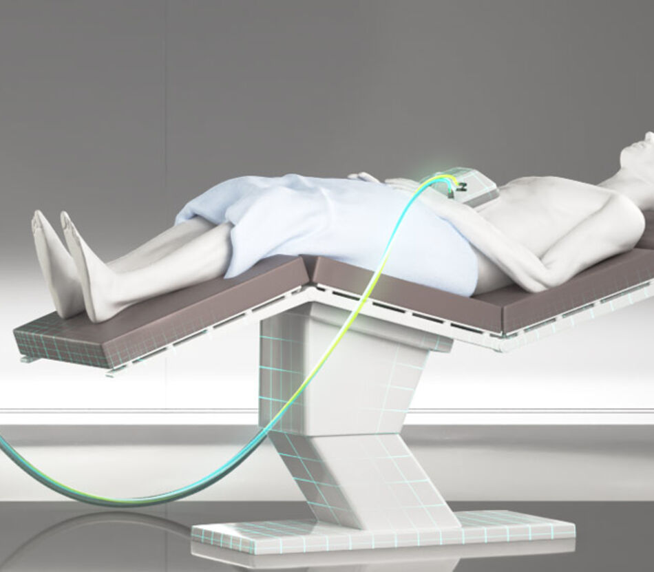 Closeup on person having an aesthetic fat freeze treatment and with highlighted cables belonging to the device